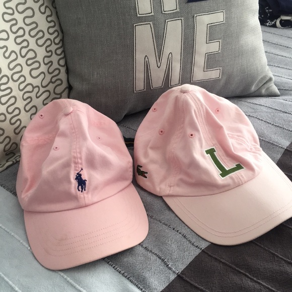 Lacoste Accessories - Bundle 2 Pink Preppy Ralph Lauren Lacoste Hat Logo